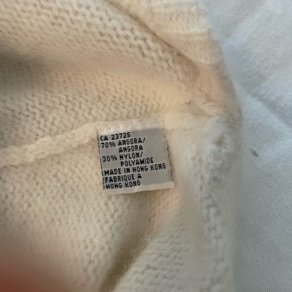 Angora Cream Poncho - Picture 8 of 9